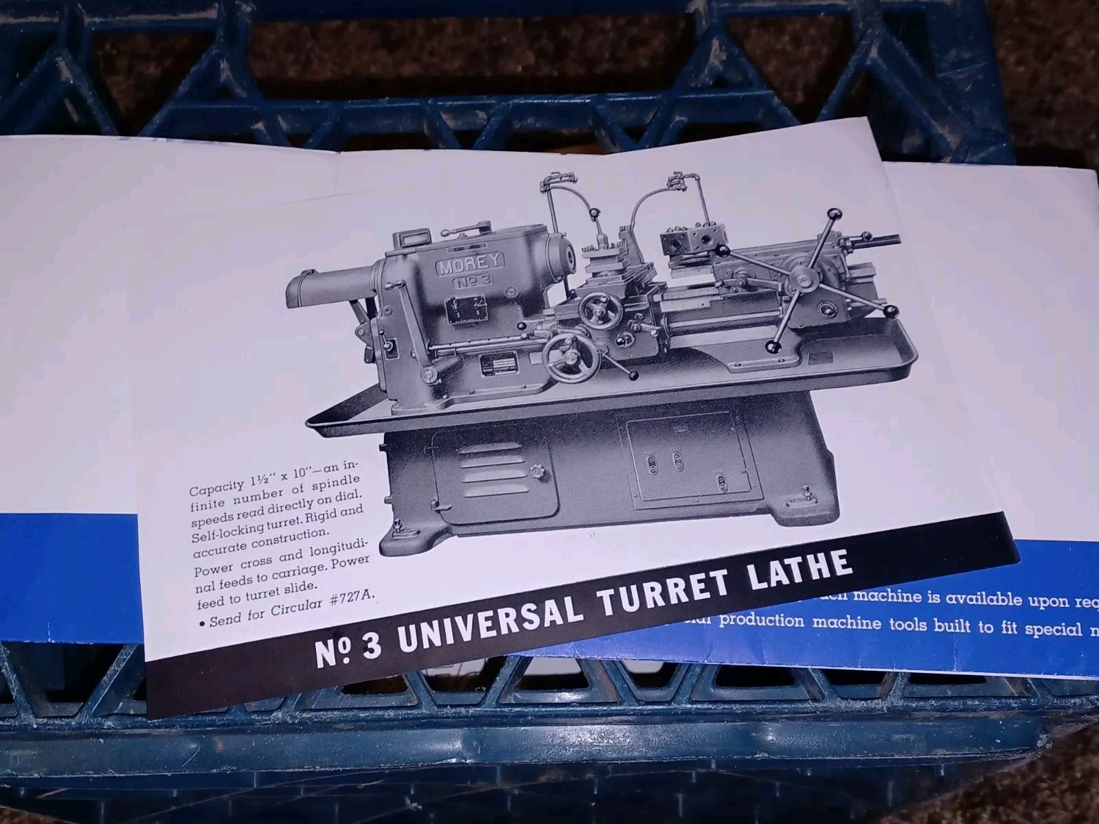 MOREY MACHINE TOOL CATALOG Turret Lathes Shapers Milling Drills SALES FLYER LOT