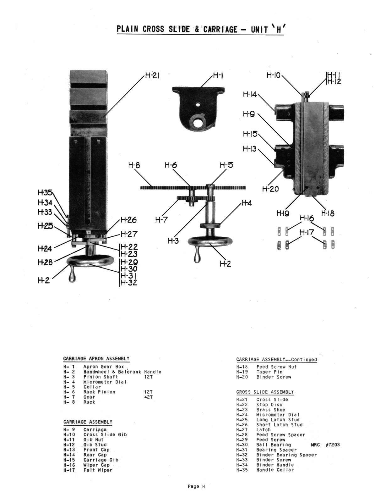 Bardons & Oliver No. 2 Geared Electric Turret Lathe Parts List Manual #1800