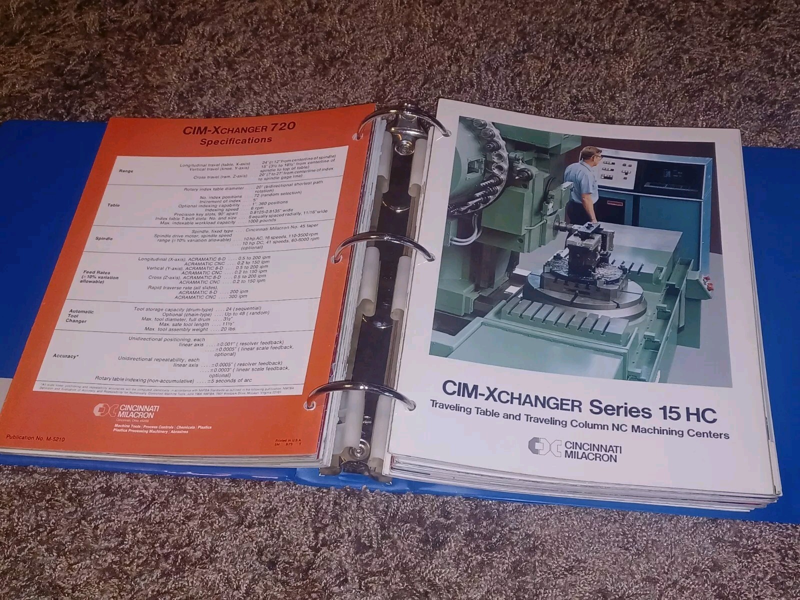 1975 CINCINNATI MILACRON MACHINE COMPANY salesman Tool Binder BOOK CATALOG LOT