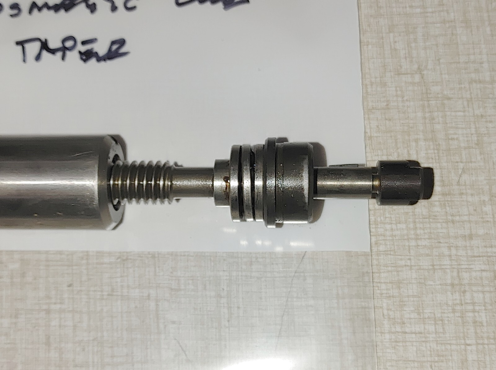 Emco Maximat V10-P Lathe Tailstock Parts: Ram, Leadscrew, Bearings & Nut H10W