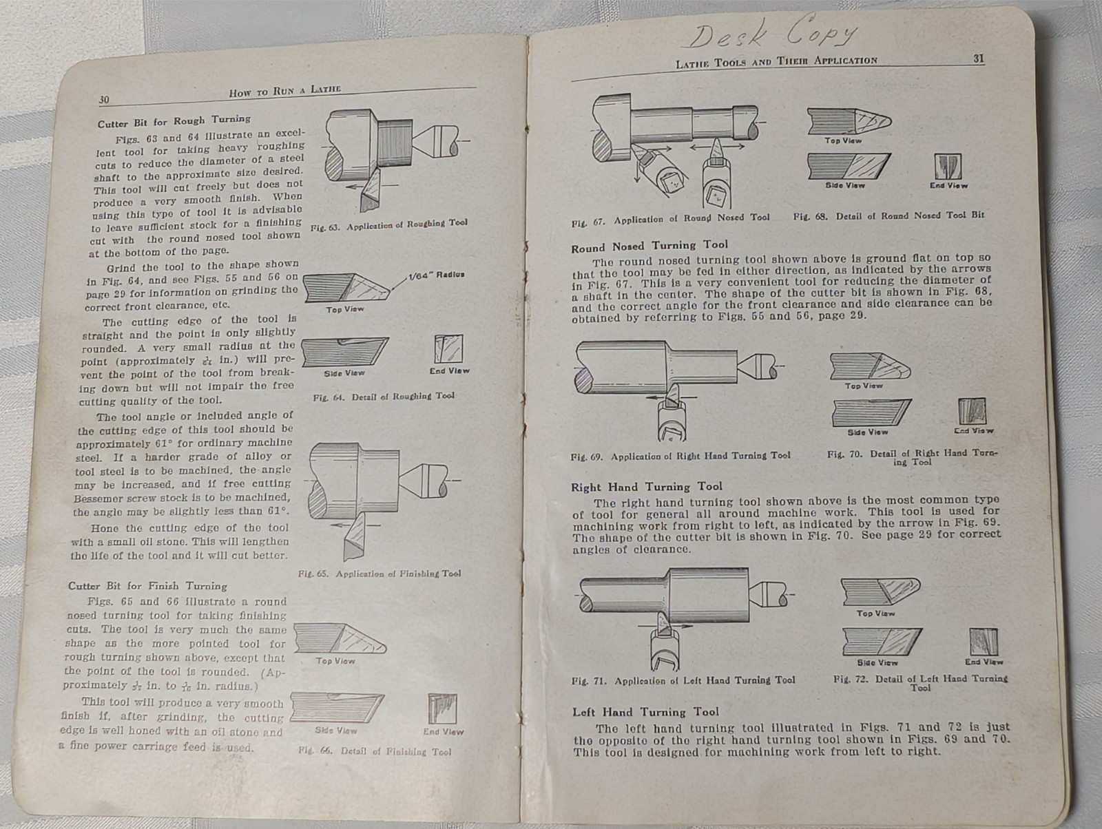 1943 HOW TO RUN A LATHE REFERENCE BOOK MACHINERY VOLUME 1 INFORMATION BOOKLET