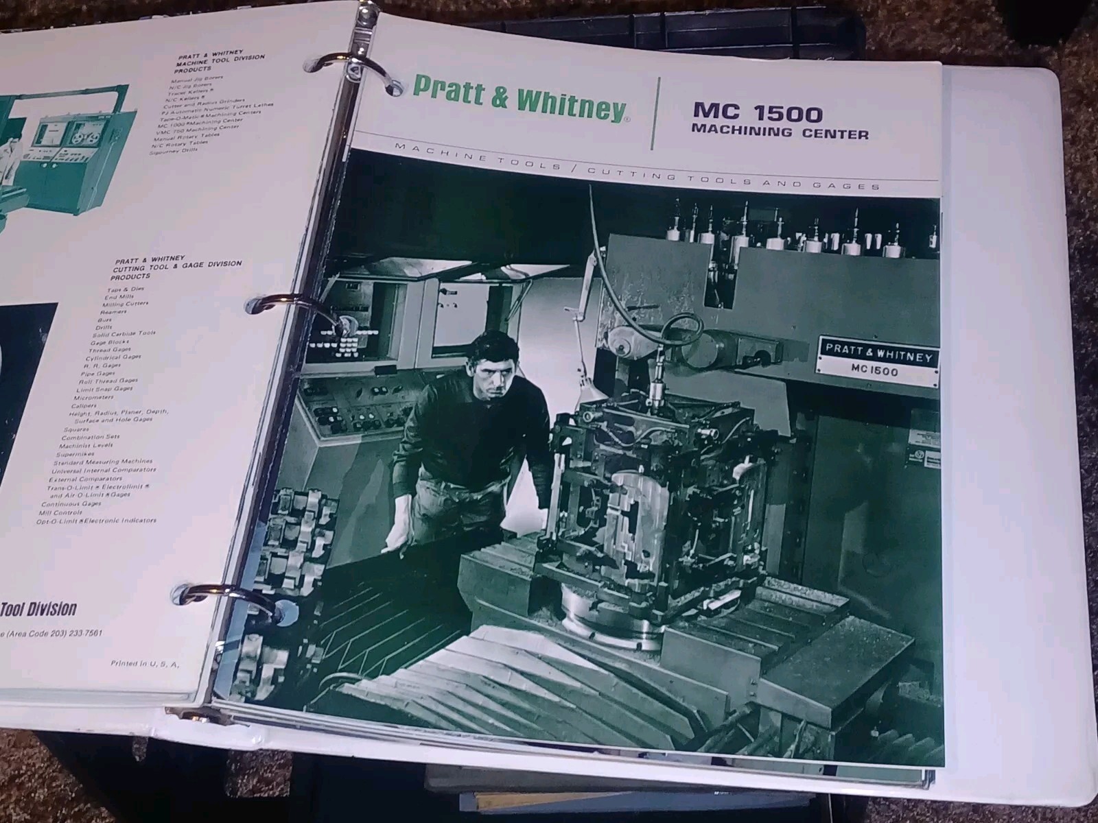 1974 Pratt & Whitney MACHINING TOOLS Catalog book LOT salesman 3 Ring Binder OLD