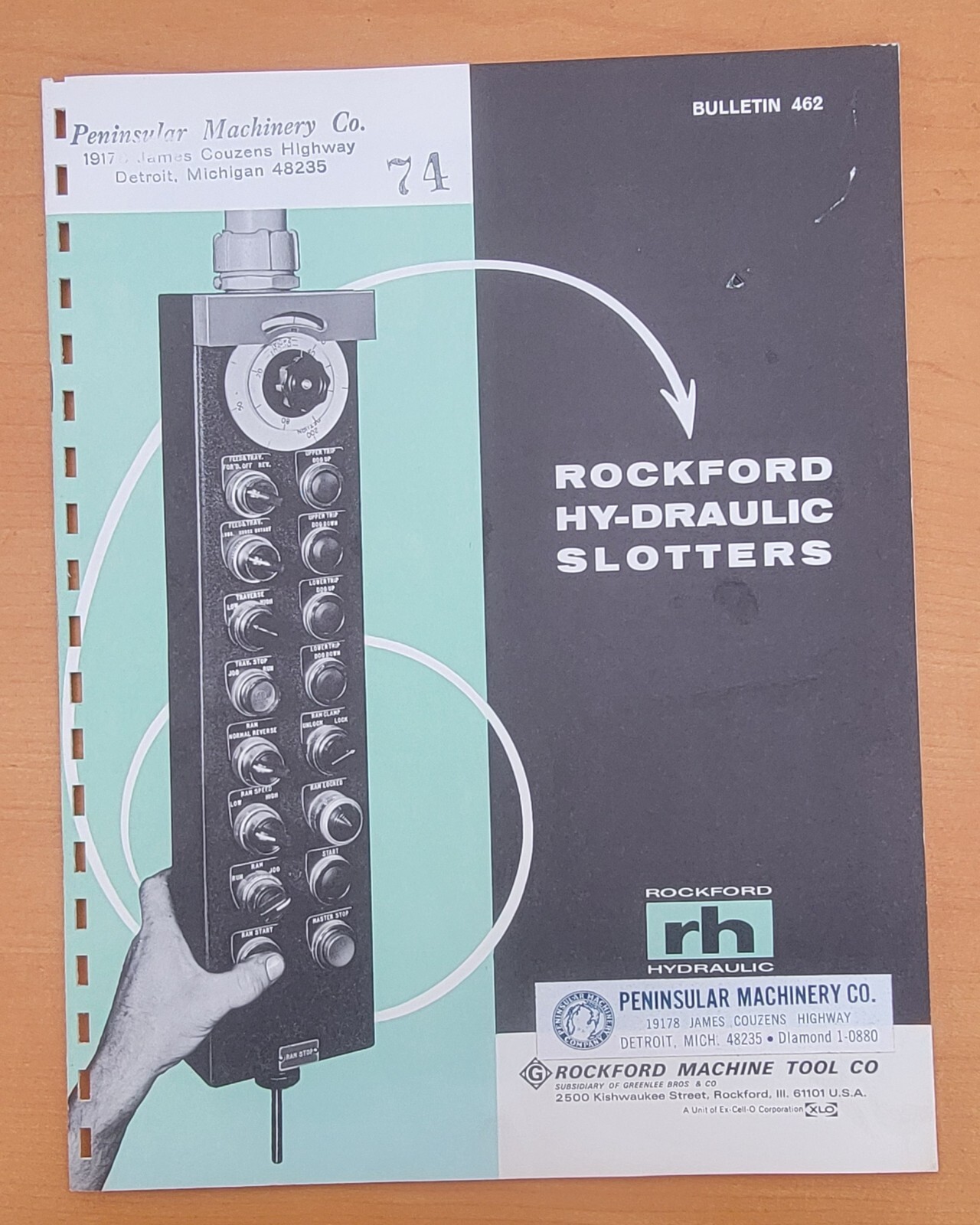 Rockford Machine Tool Hydraulic Slotters Sales Catalog Form 462