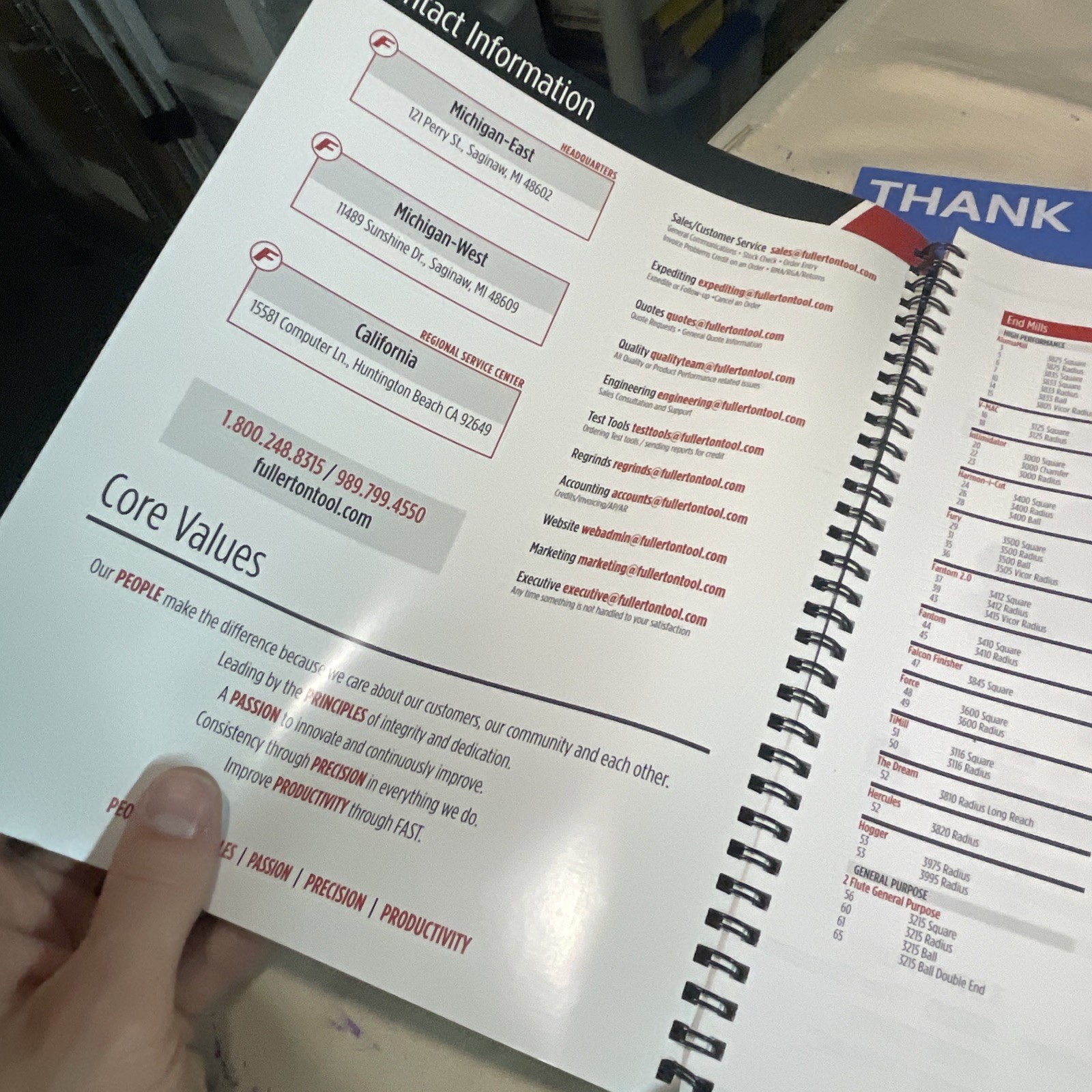 2022 Fullerton Tool Company Mill Tap And Cutting Tools Guide Book – Spiral Bound