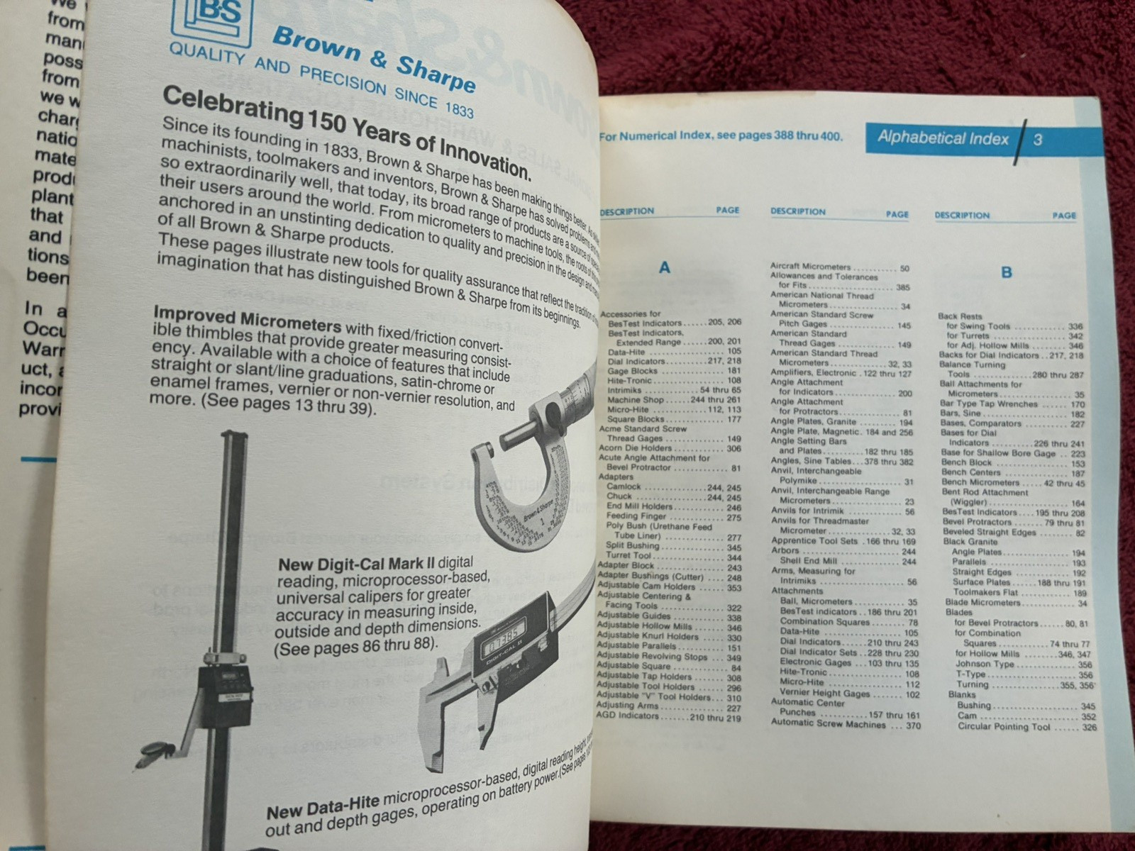 1983 Brown & Sharpe Shop Tool Manual STM-84 Inch & Metric–Free Ship