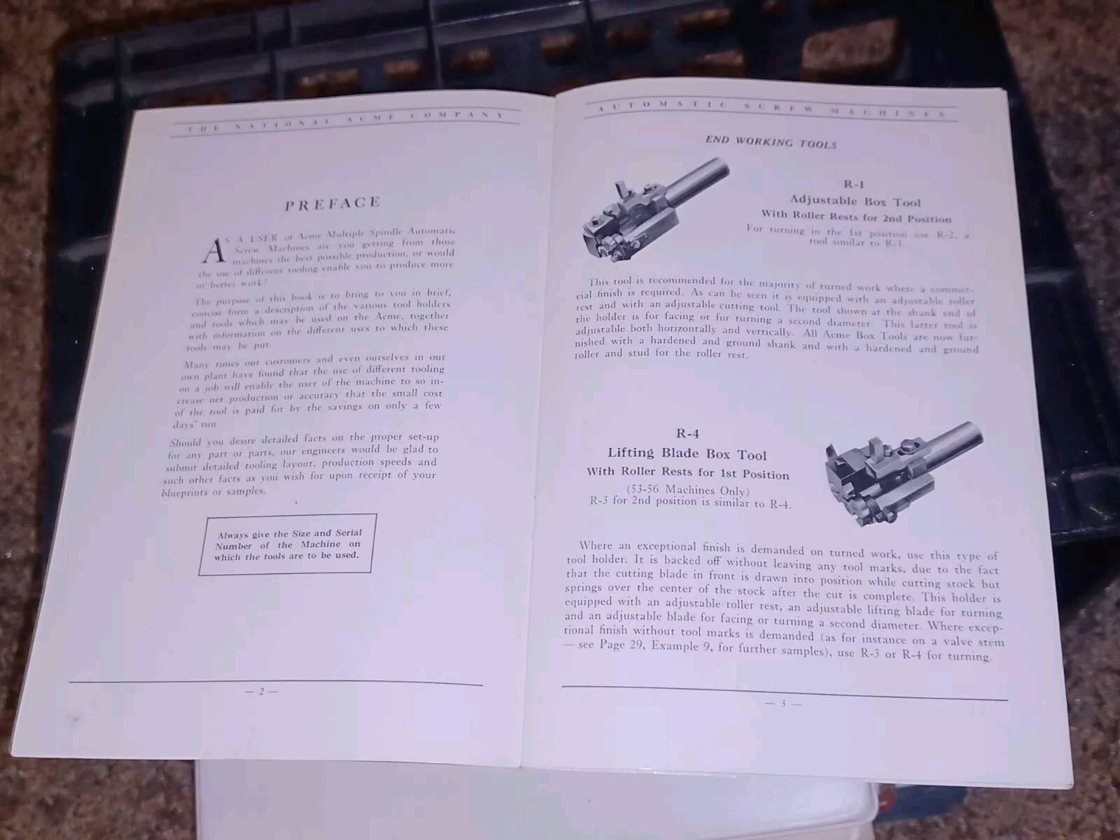 National Acme Company Model A MULTIPLE SPINDLE AUTOMATIC SCREW MACHINE CATALOG