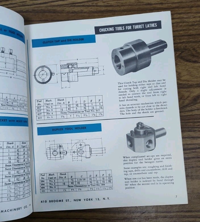 Morey Machine Co. Catalog Milling Metalworking Vintage Brochure Industrial