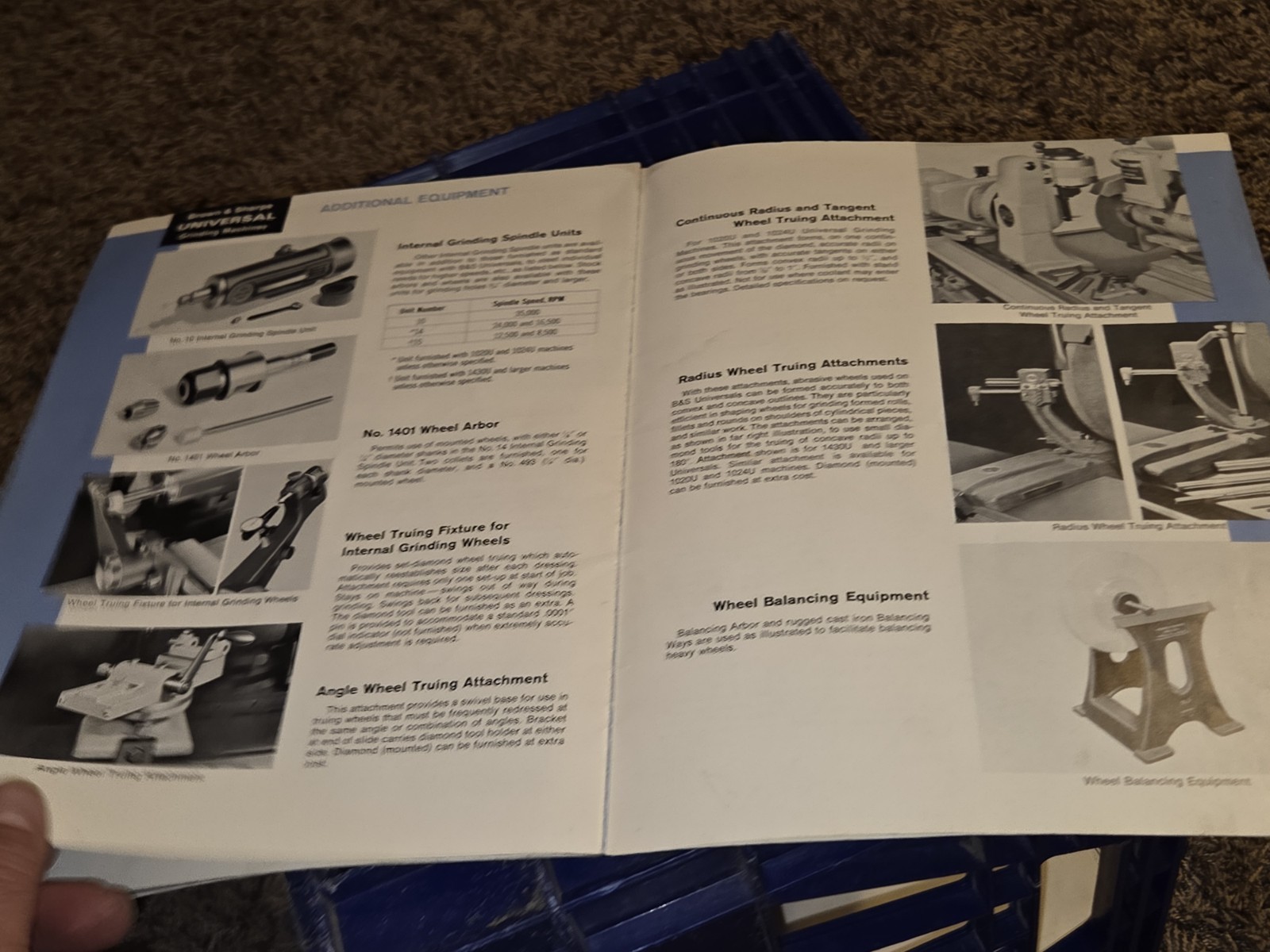Brown And Sharpe Universal Grinding Machines 1020 1460u Sales Catalog Book VTG