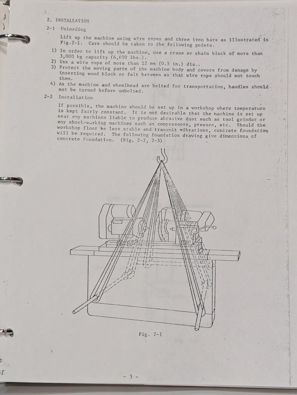 Toyoda Machine Works Cylindrical Grinder Model GOP-30 Instruction Manual