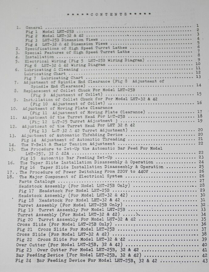 Enco LHT-25B, 32 and 42 Service, Parts and Electrical Manual 1987 Pages 56