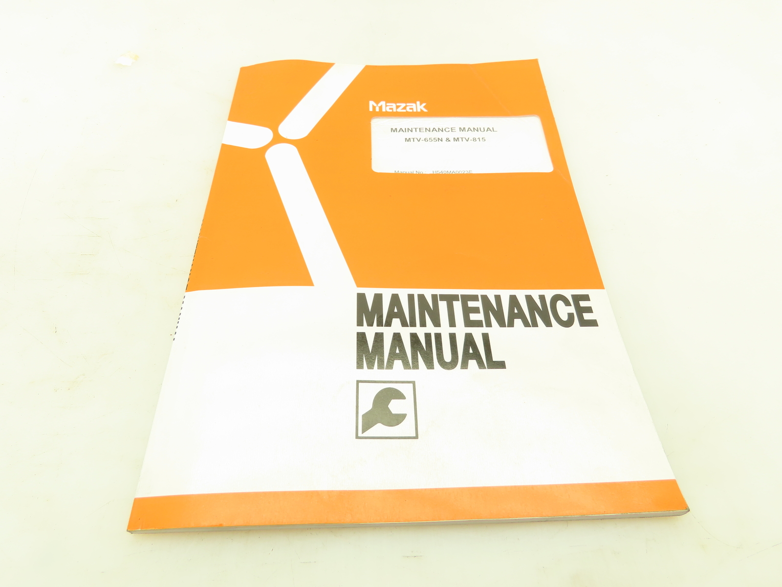 Mazak H540MA0023E Mazak Maintenance Manual MTV-655N & MTV-815 (2003)