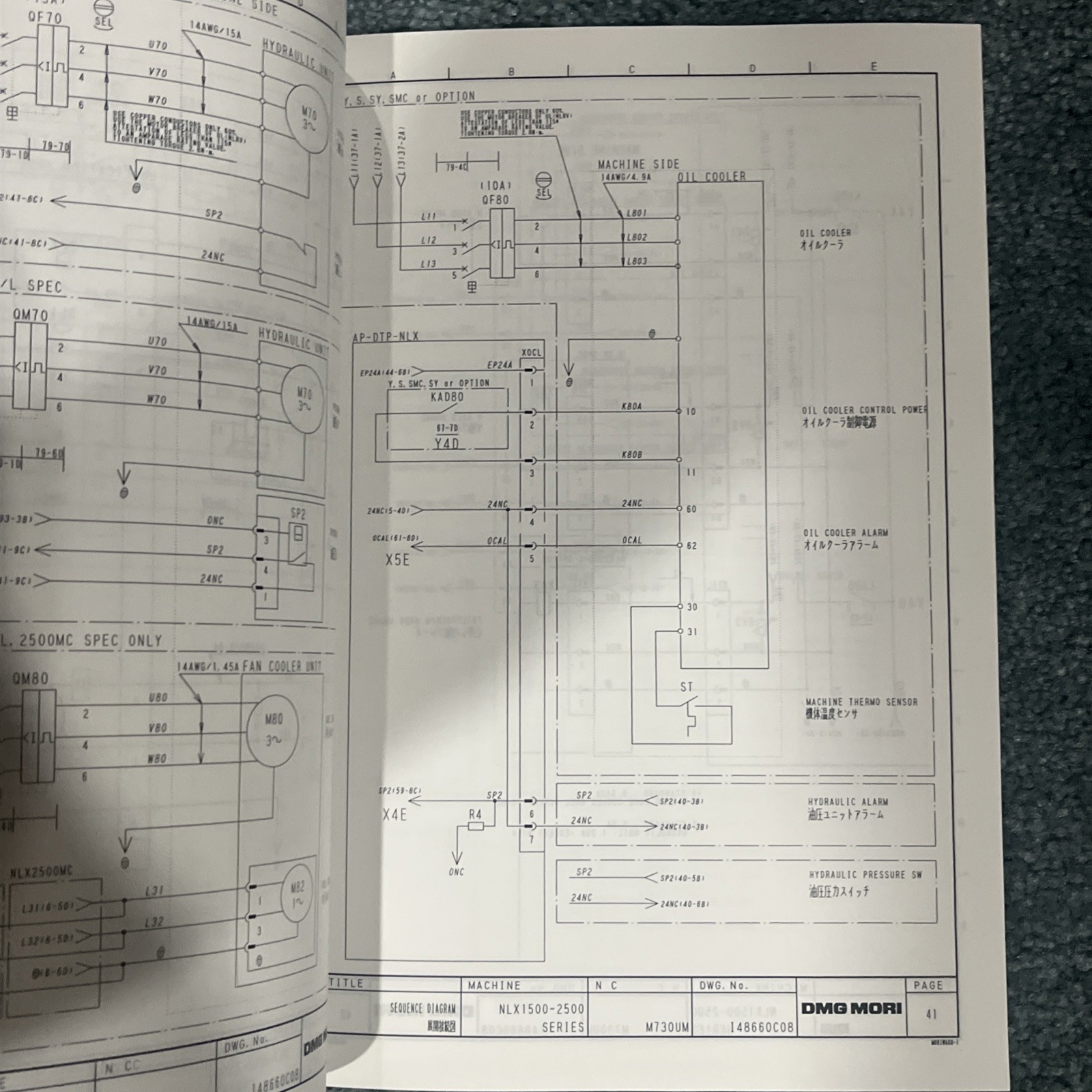 🇺🇸Mori Seiki NL2500/700 Electrical Circuit Diagram | M730UM