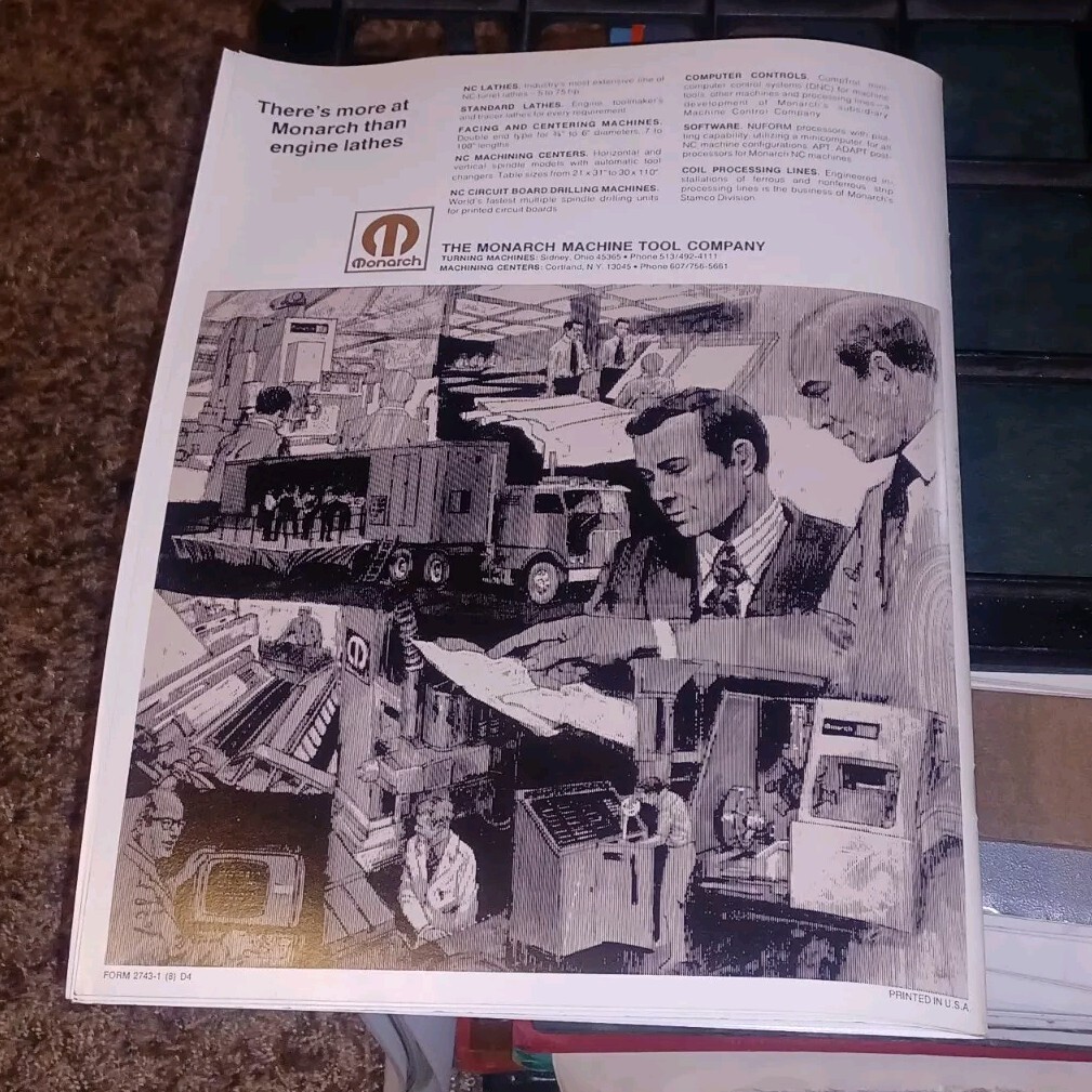 Monarch Machine Tool Co Catalog Bulletin VMC-75 MACHINING CENTER Automation VTG