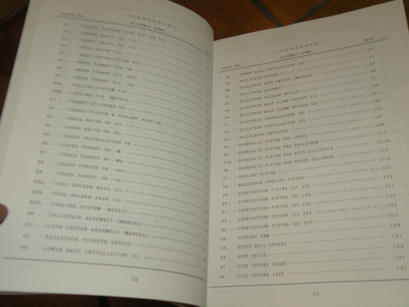 Okuma Parts Book LU15 C-2S, T-2S First Edition April 1984