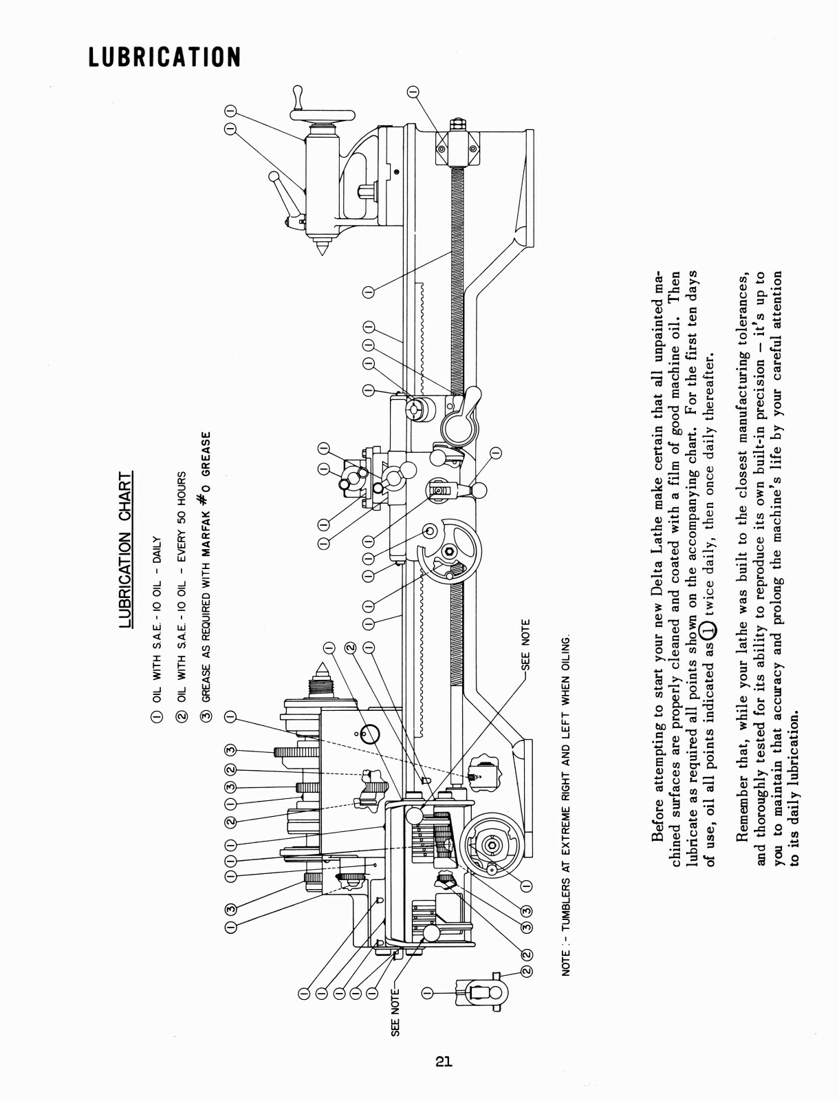 Delta Rockwell 10″ Metal Lathe Early Model Instruction & Parts List Manual #1880