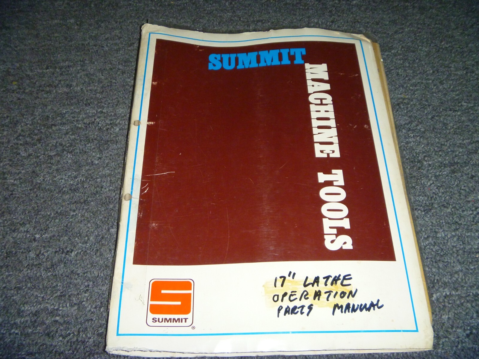Summit Machine Tools 17″ Lathe Parts Catalog & Owner Operator Manual xz