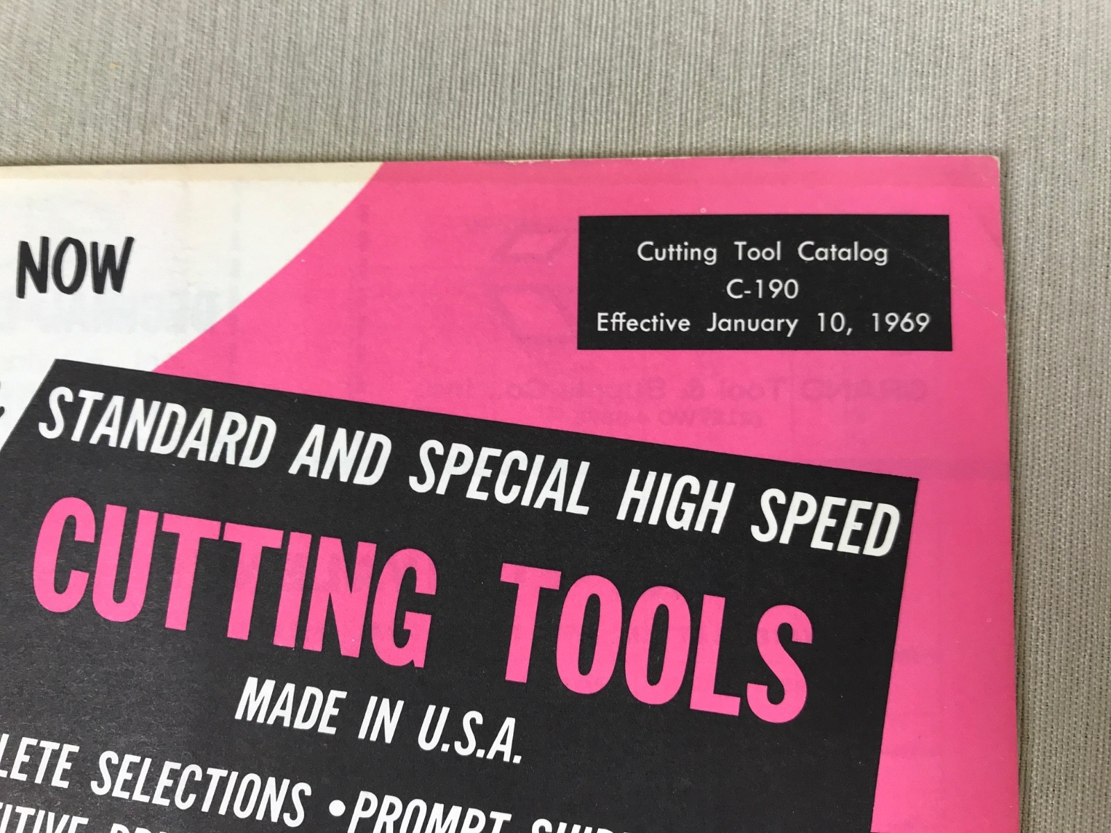 1969 GRAND TOOL & SUPPLY Co. Tool Catalog, C-190, New York, Vintage