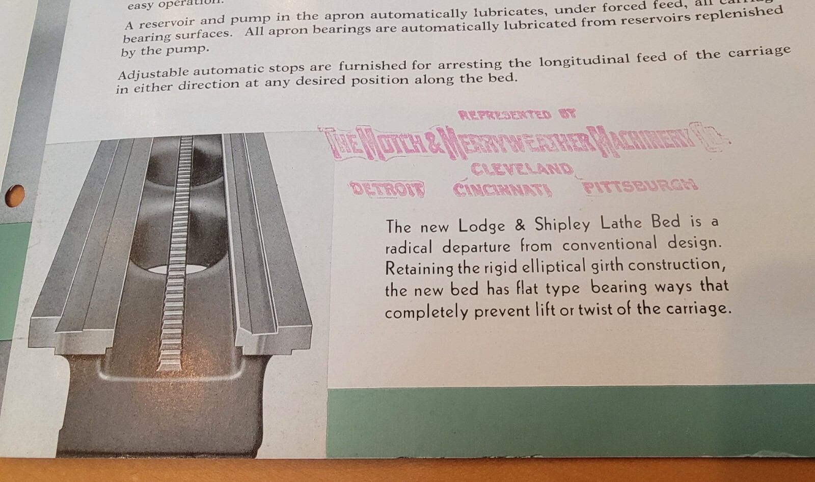 Lodge & Shipley 22″ Selective Head Tool Room Lathe Sales Catalog