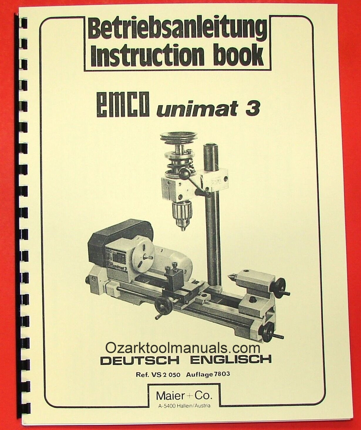 EMCO Unimat 3 Mill Metal Lathe Owner Instruction Operator Manual 0301