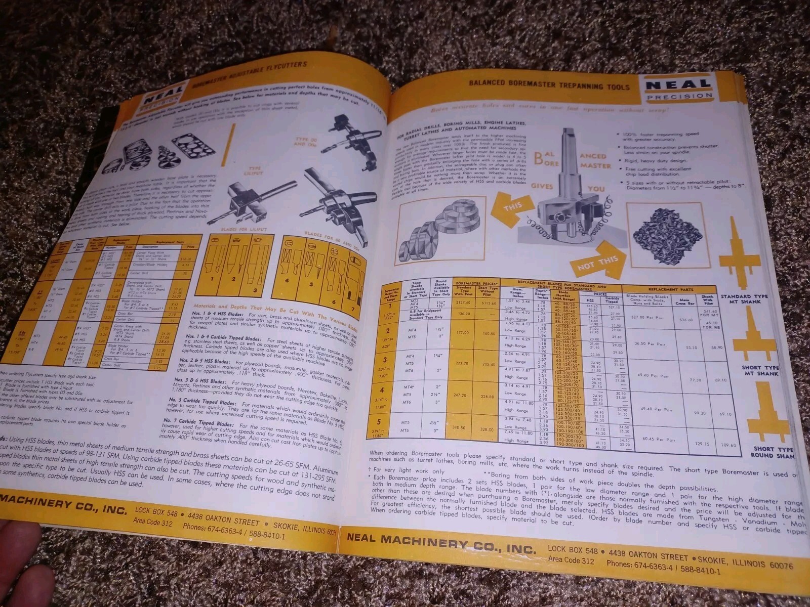 NEAL MACHINERY CO PRECISION Machinist Tools CATALOG Book NO 568 May 1, 1968
