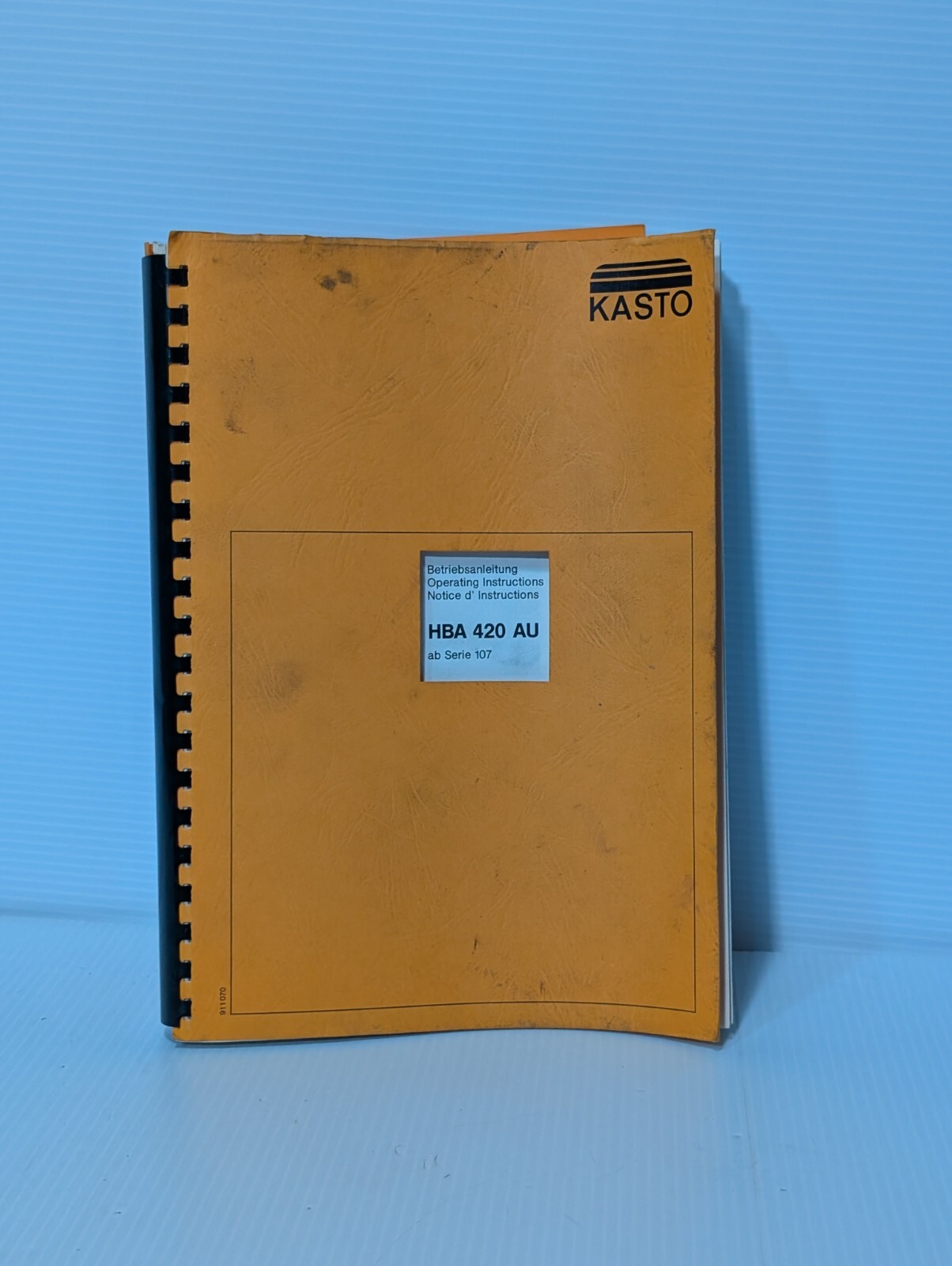 Vintage Kasto HBA-420-AU Series 107 CNC Bandsaw Operating Instructions Manual