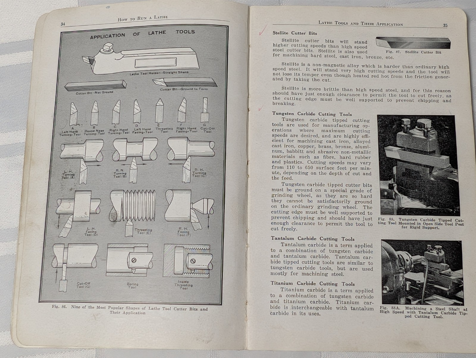 1943 HOW TO RUN A LATHE REFERENCE BOOK MACHINERY VOLUME 1 INFORMATION BOOKLET