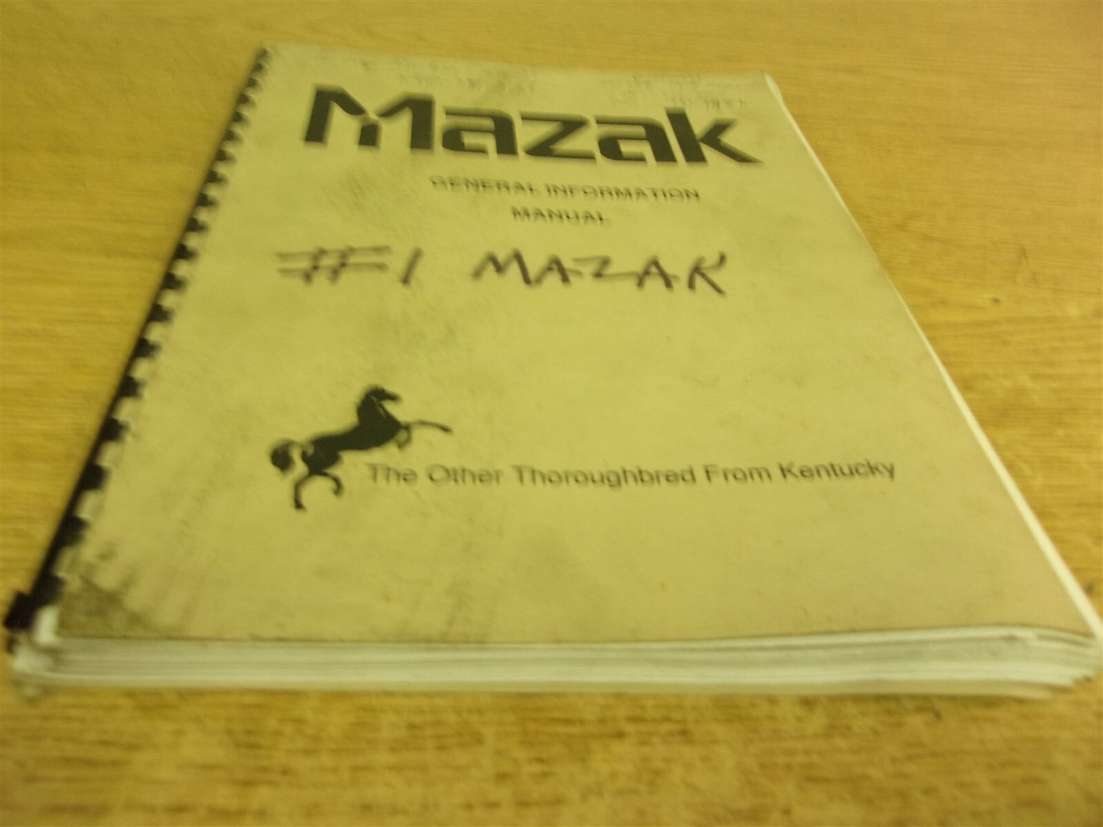Mazak General Information Manual *FREE SHIPPING*