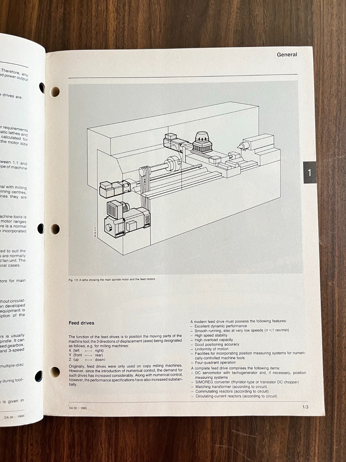 Gen. Numeric DC Main Spindle Drives & Mech. Trans. Elements DA36 Vol 1 Sects 1-5