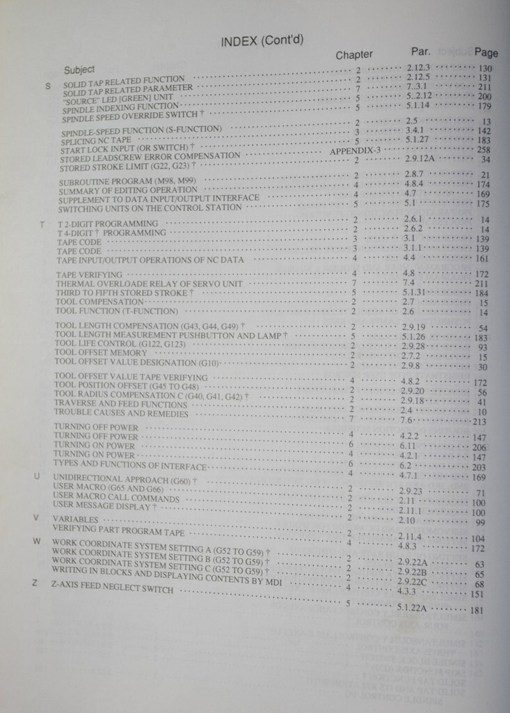 Yasnac MX3 CNC Operations and Programing Manual 305 pages 1994