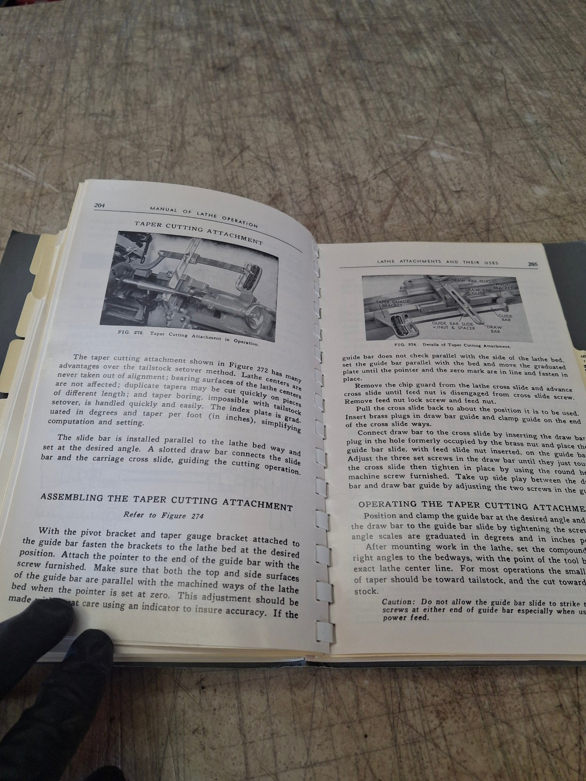 Vintage Atlas Manual of Lathe Operation & Machinist Tables Book Nice!