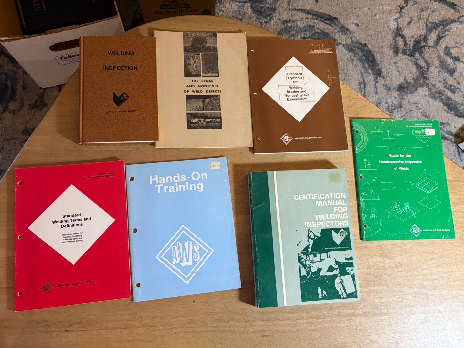 Vintage 70s 80s AWS Welding Inspector Training Manuals Textbook Lot of 7