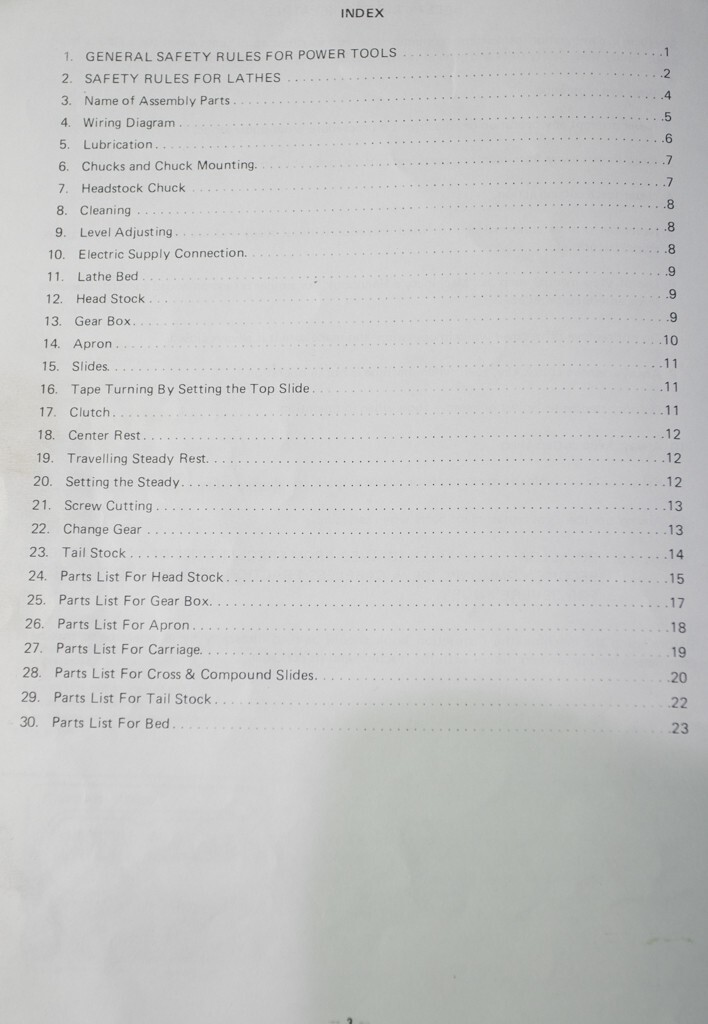 Acra Birmingham CT-1440-G Lathe Operations, and Parts Manual
