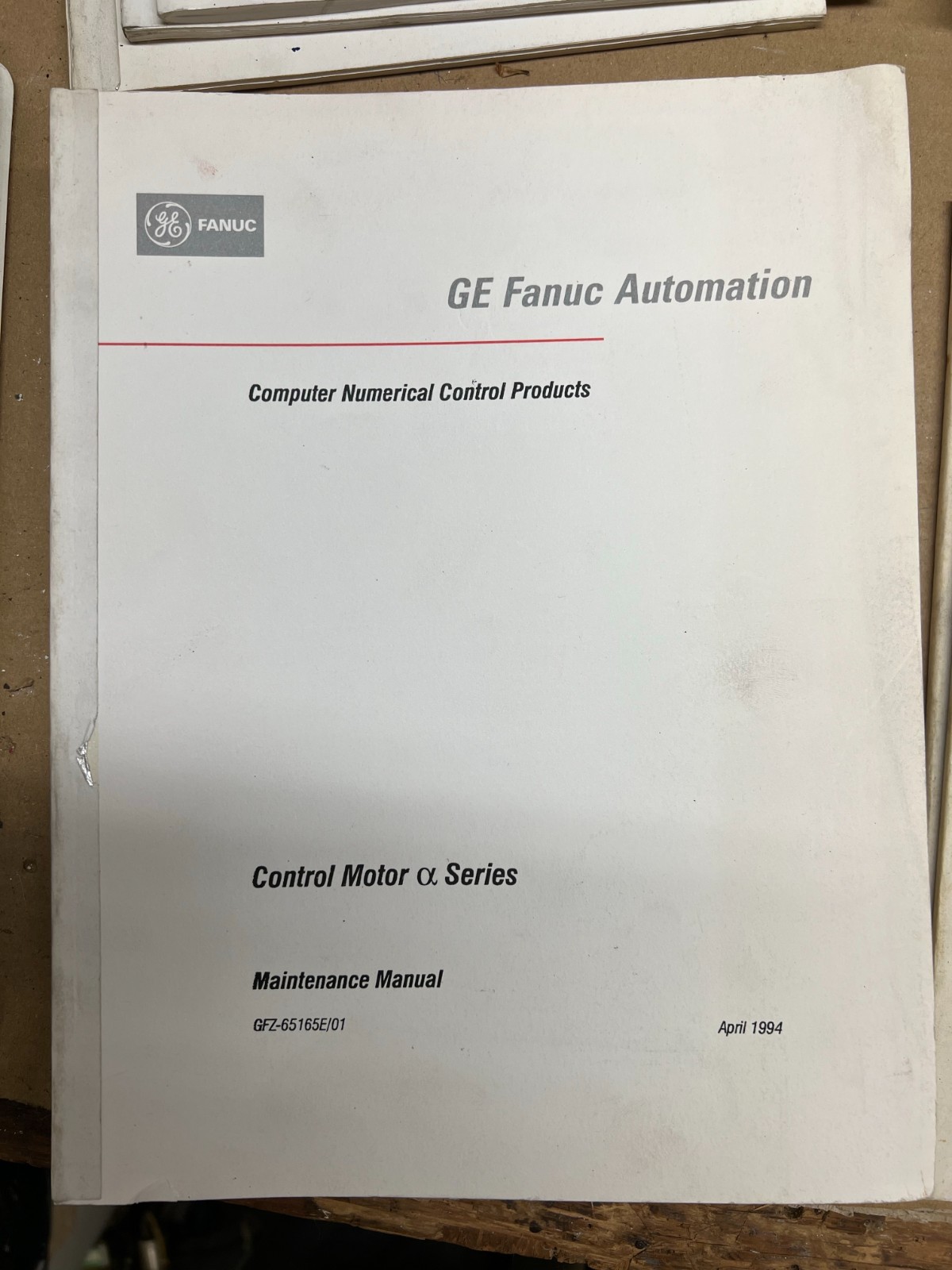 GE Fanuc Automation GFZ-65165E/01 Control Motor Alpha Series Maintenance Manual