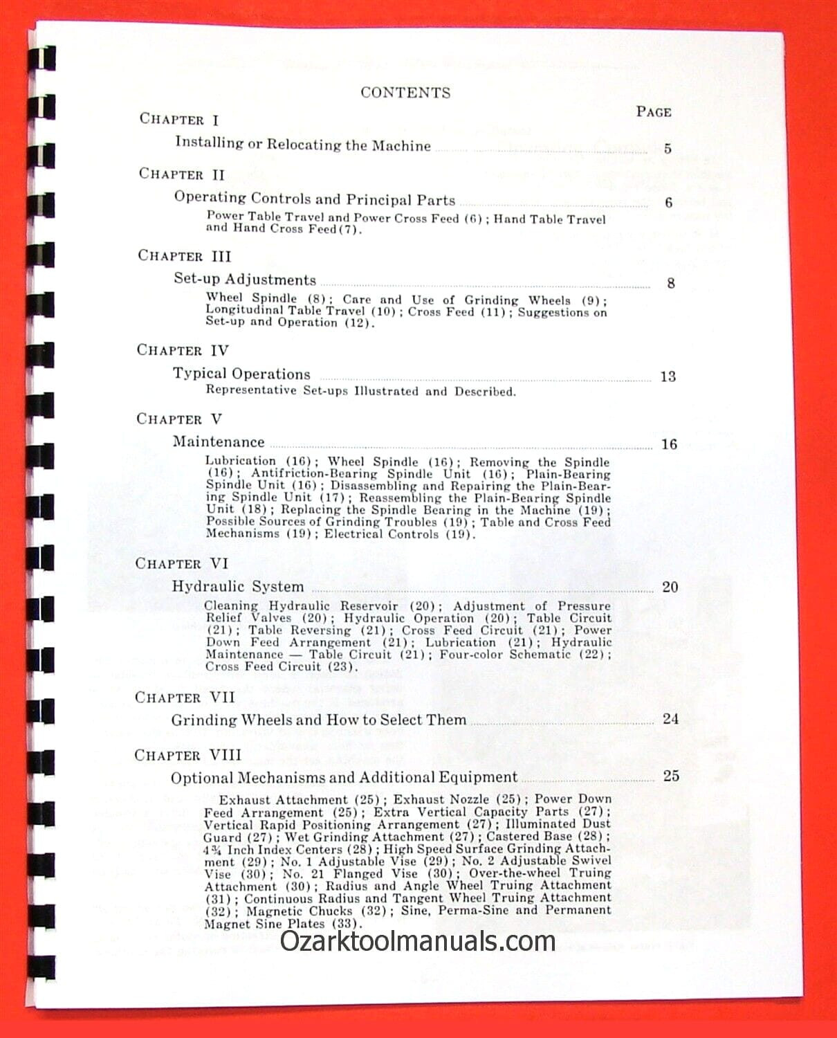 BROWN & SHARPE 618 Micromaster Surface Grinder Operators Maintenance Manual 0092