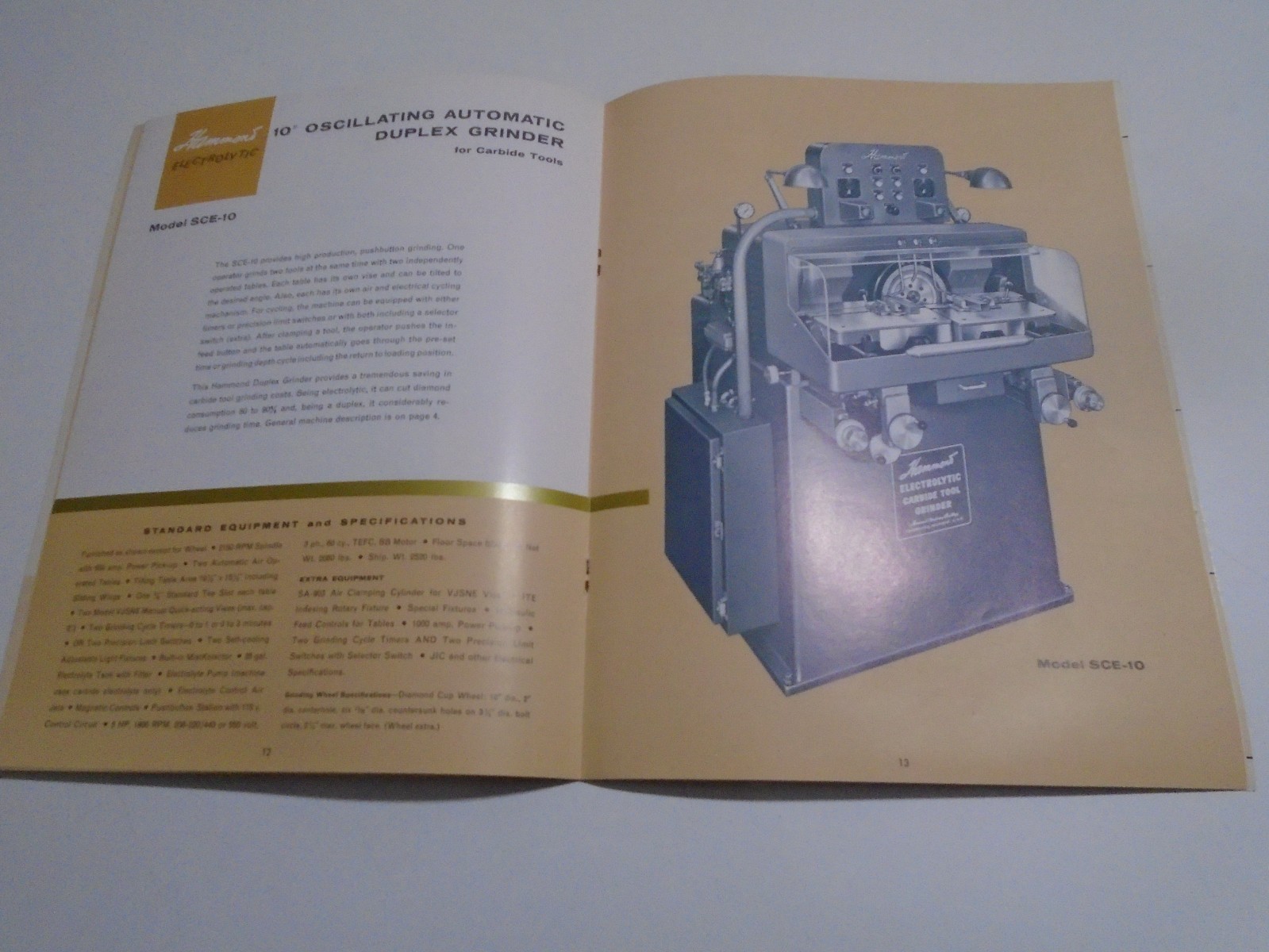 Hammons Electrolytic Grinders catalog EG-270 sce-10 sce-6 made in usa