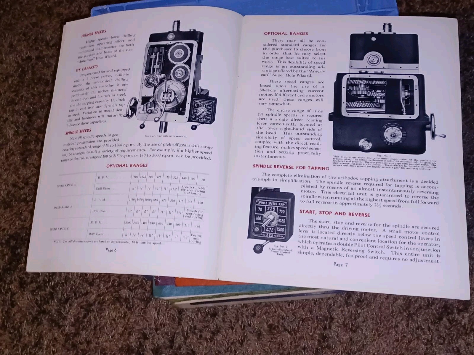 AMERICAN HOLE WIZARD Tool Works BULLETIN 305 9 Speed Radial Drill Catalog Book!