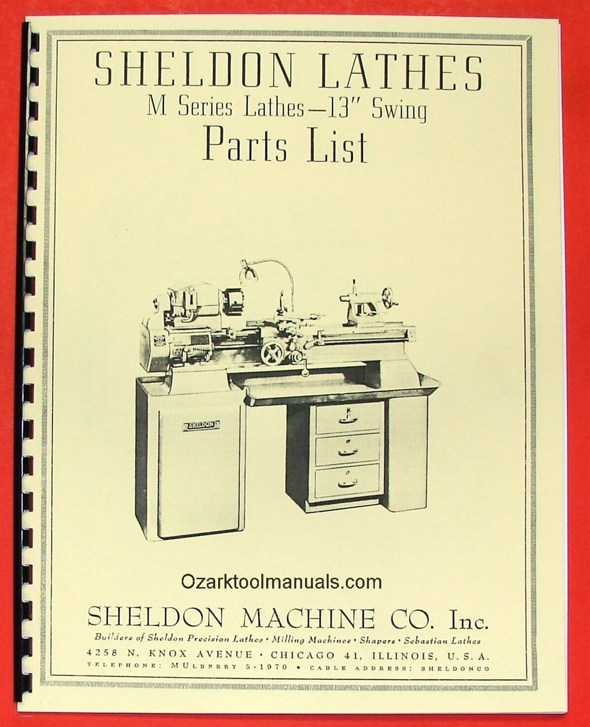 SHELDON 13″ M Series Metal Lathe Parts Manual 0652