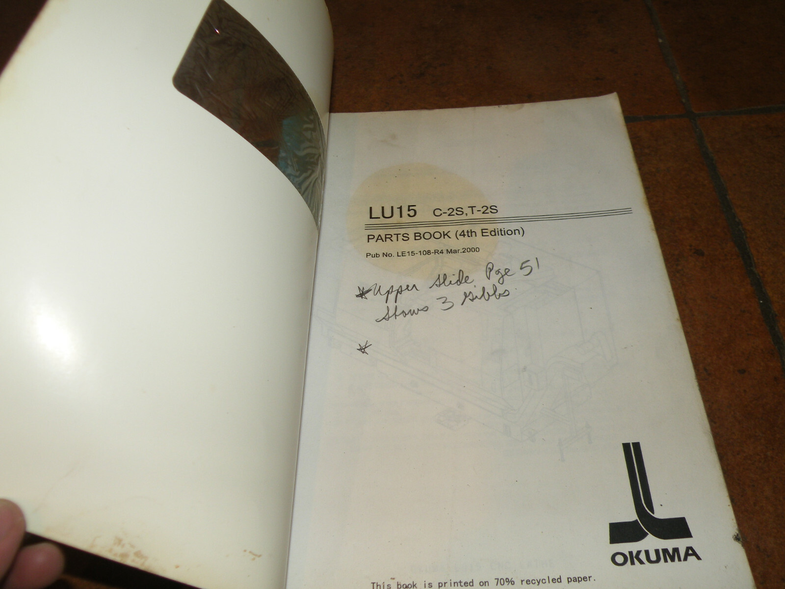 Okuma Parts Book LU15 C-2S, T-2S 4th Edition
