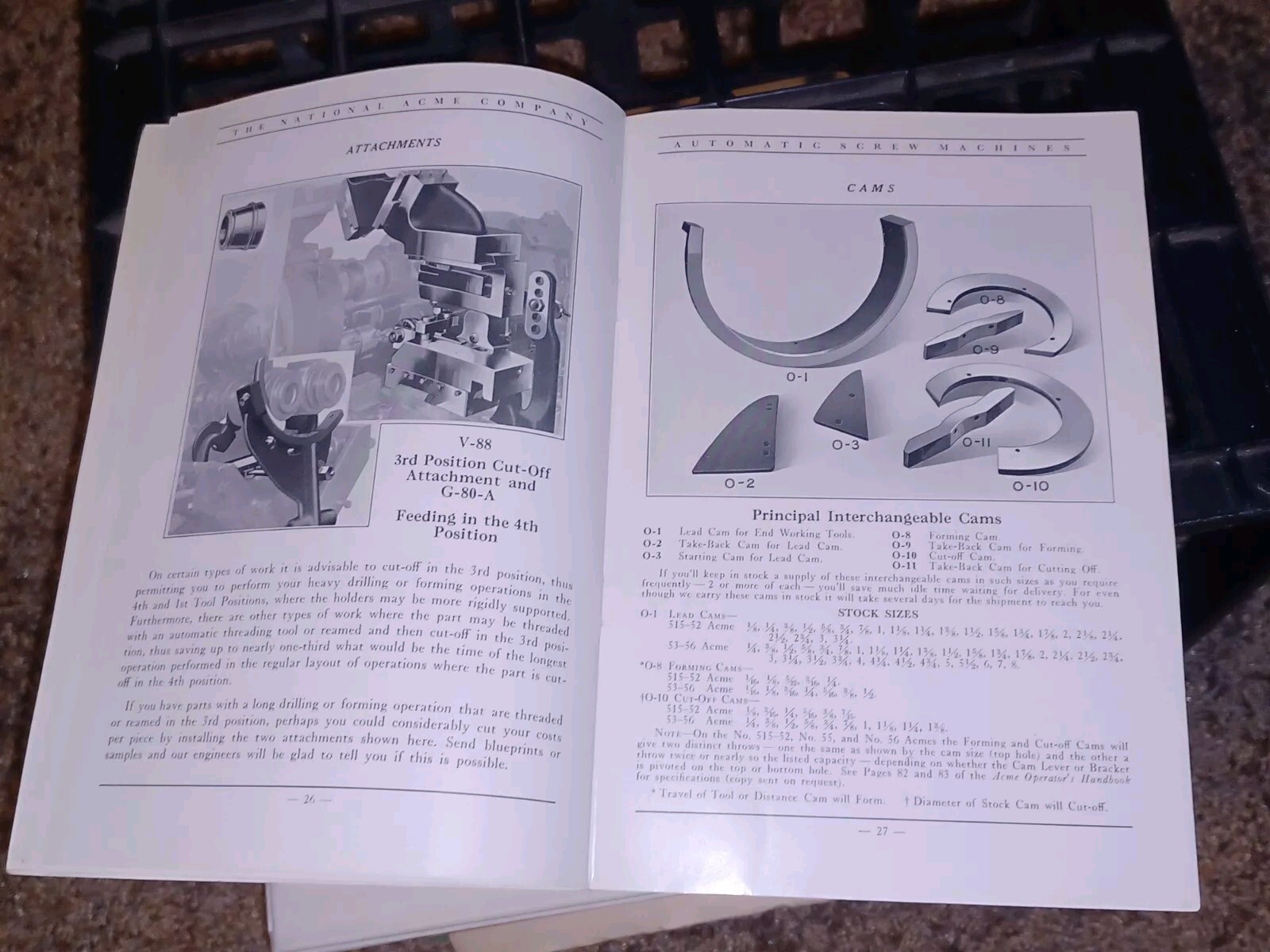 National Acme Company Model A MULTIPLE SPINDLE AUTOMATIC SCREW MACHINE CATALOG