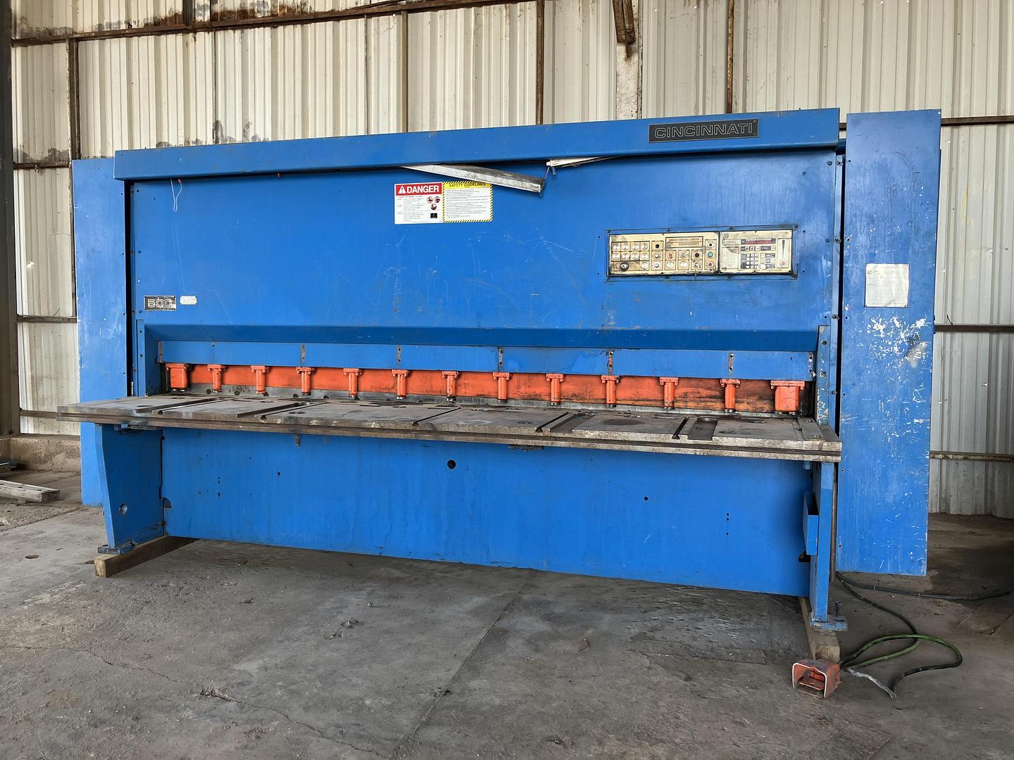 1/2″ x 12ft Cincinnati Hydraulic Shear STOCK #4210