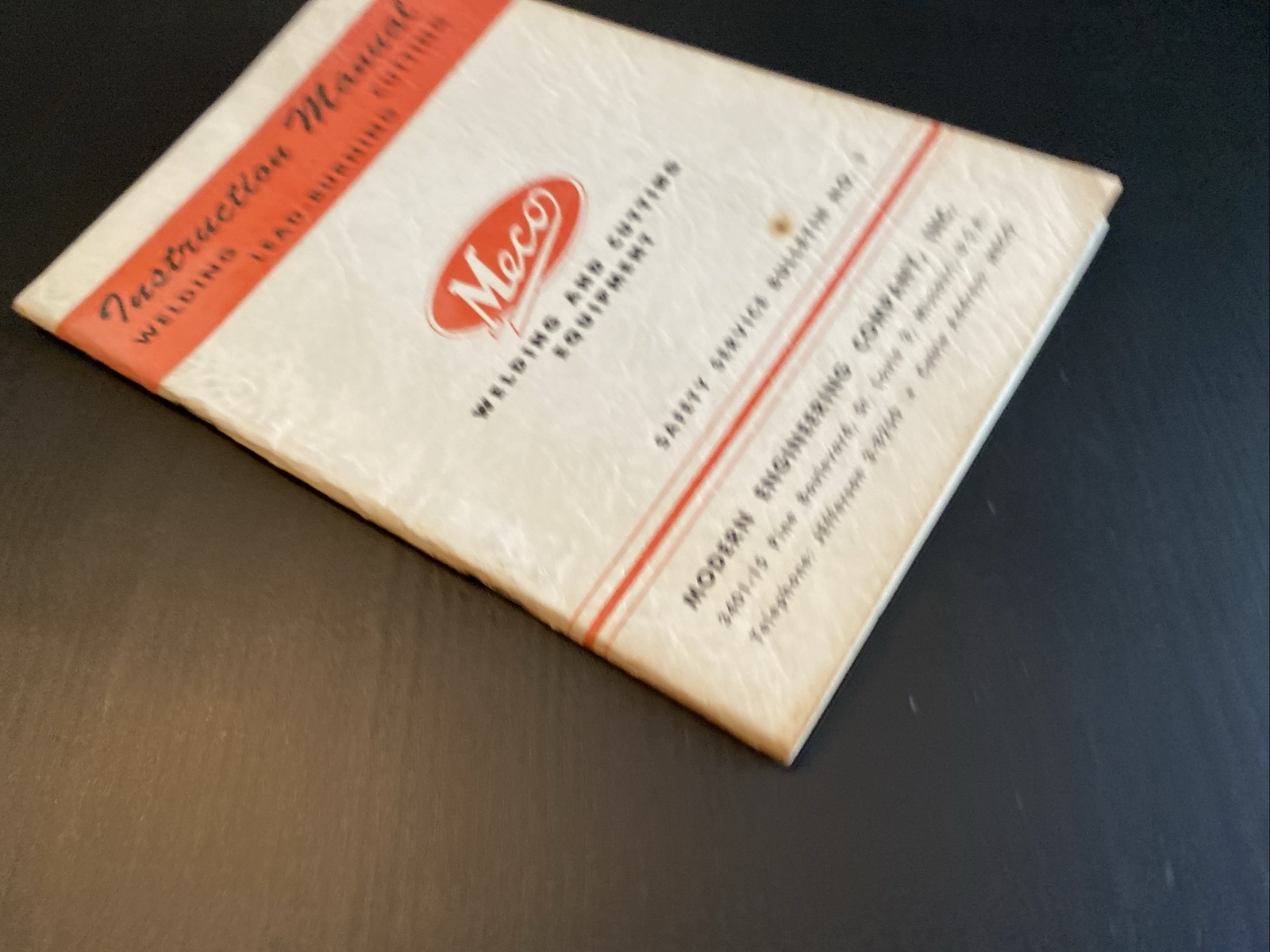 Vtg 1930 MECO Instruction Manual No 1 Welding Cutting Lead-Burning 40pgs 8.5×5.5