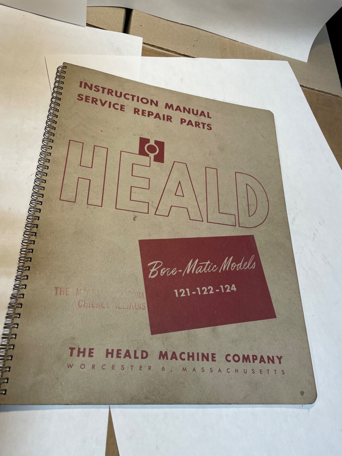 Heald Bore-Matic Models 121, 122, 124 Instruction & Service Repair Parts Manual