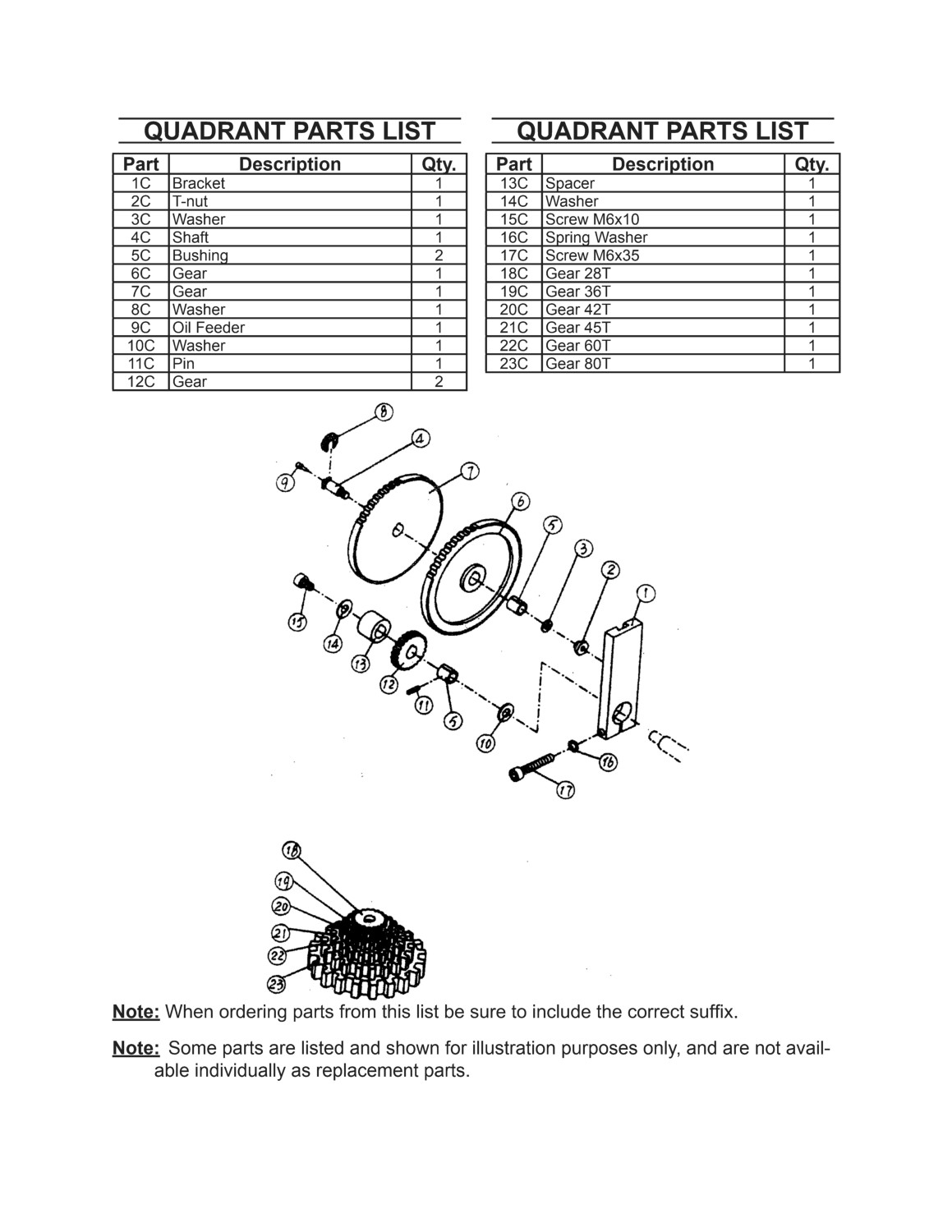 Central Machinery 9″ x 20″ Metal Lathe Model 45861 Owner Parts Manual 1564
