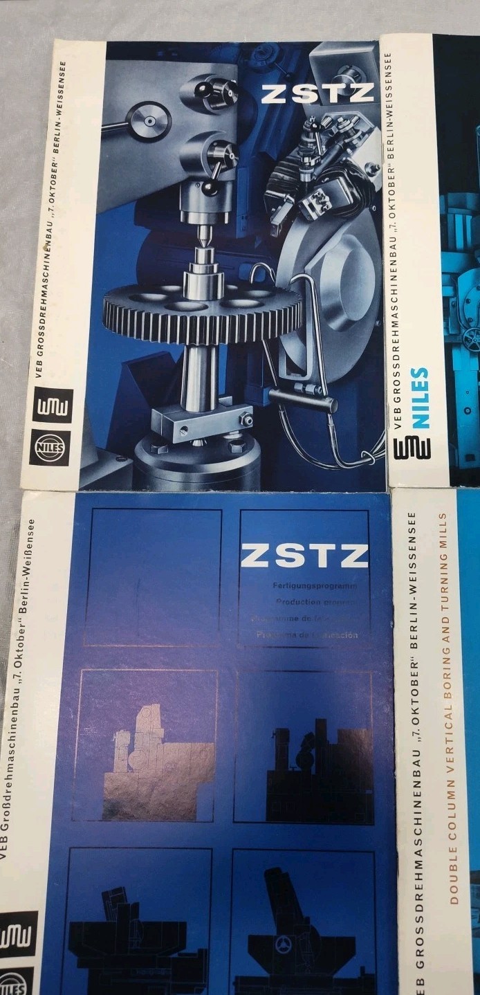 VEB Niles WMW German 6 Catalog Lot Gear Grinding Boring Industrial Machines Vtg