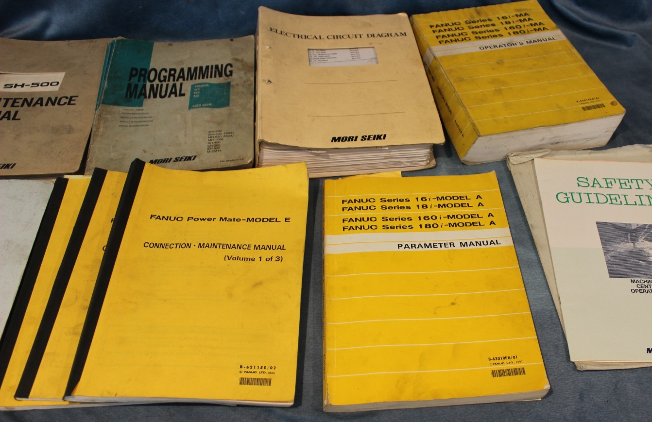 Mori Seiki SH-500 Manuals (Complete 10 Pc Set)