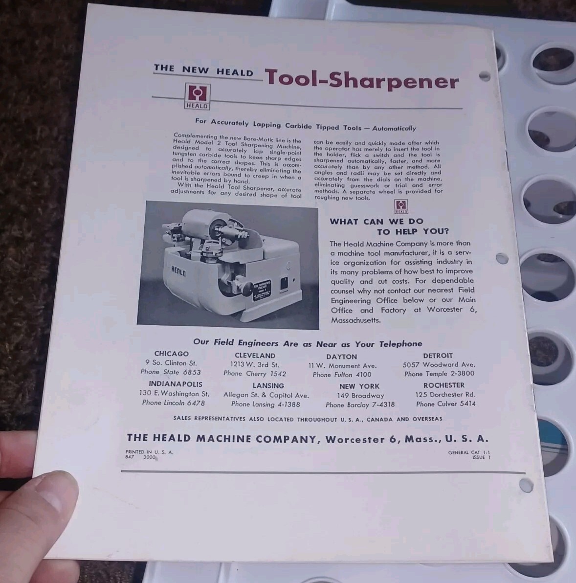 HEALD COMPANY Catalog 3 NEW MODELS BORE MATIC PRECISION FINISHING MACHINES TOOLS
