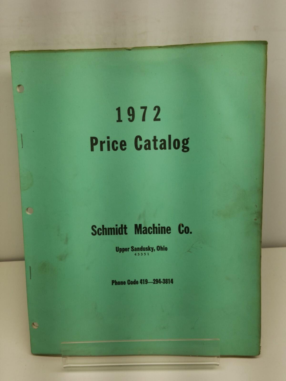 1972 SCHMIDT MACHINE COMPANY PRICE CATALOG [SANDUSKY OHIO] [POOR] STOCK #(294)