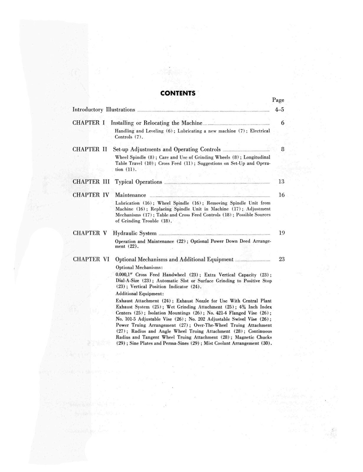 Brown & Sharpe Micromaster Surface Grinder Operation & Maintenance Manual #1803