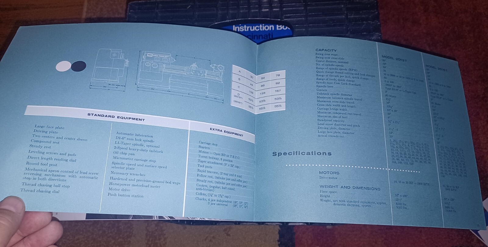 BARBER COLMAN MODEL 2013T 2516T HEAVY DUTY TOOLROOM LATHE Sales CATALOG Book VTG