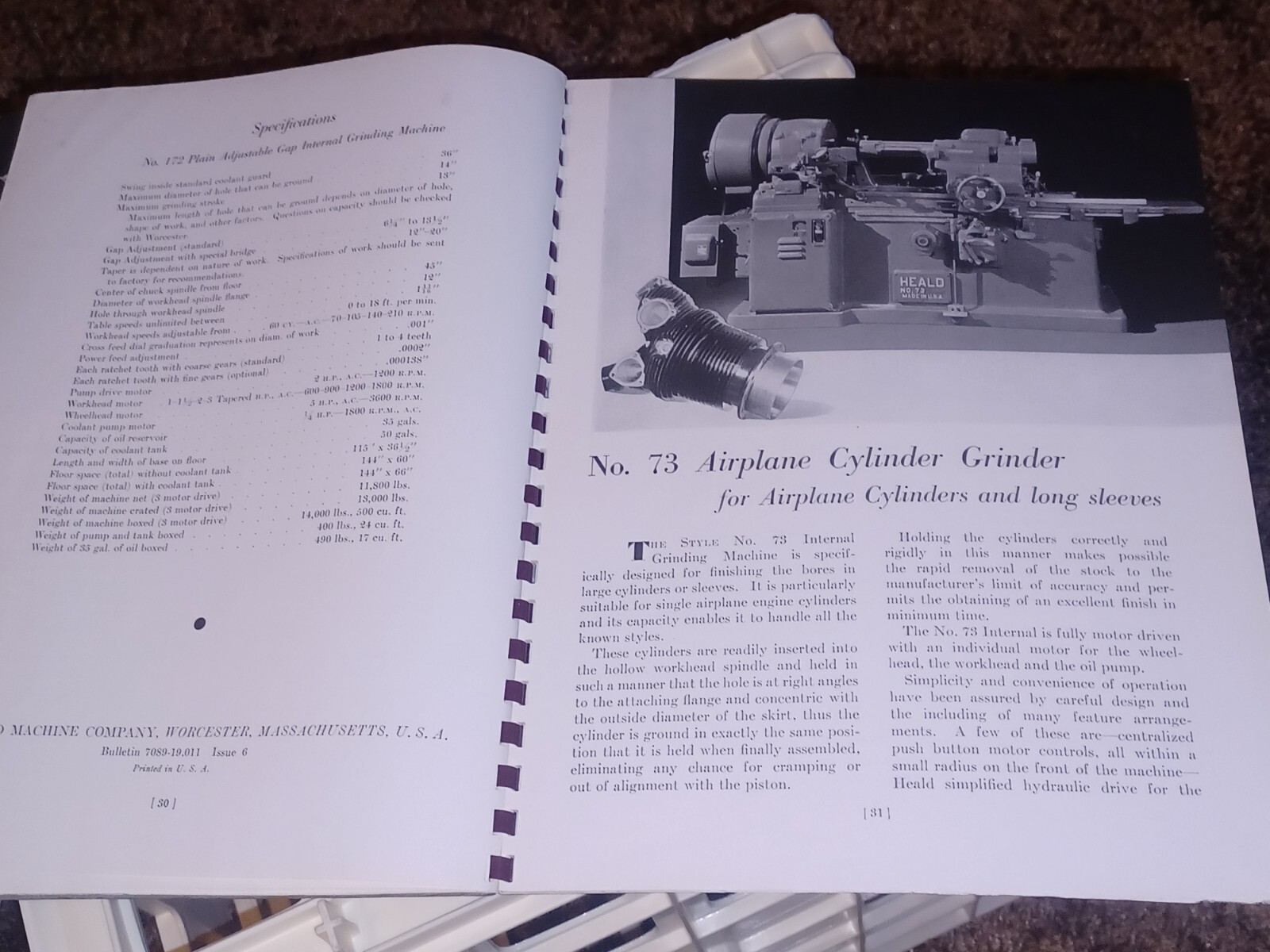 HEALD COMPANY Precision GRINDING BORING Borizing MACHINES CATALOG BOOK Issue 12